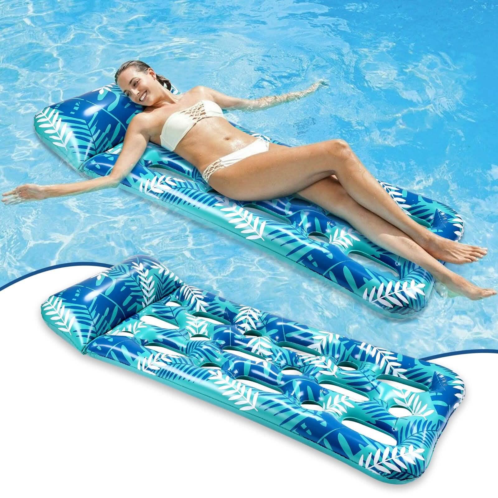 70" x 30" Inflatable Lounge Pool with Headrest